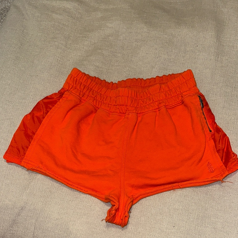 Free People Movement Vibrant Orange Athletic Shorts